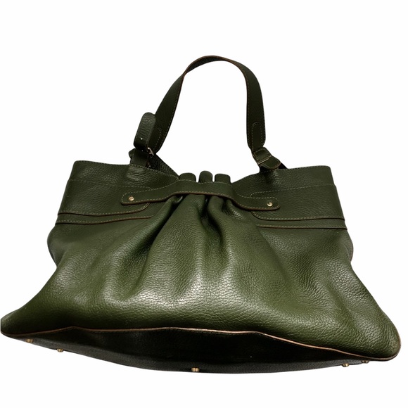 Anya Hindmarch Olive Green Leather Handbag - Picture 6 of 13